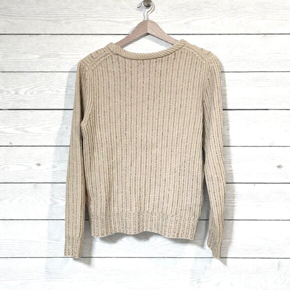 Banana Republic beaded crew neck sweater, size S, cotton blend - Picture 2 of 7